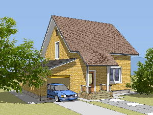 Проект маленького будинку Шпак 4. Дізнайся як будувати будинок у AkvilonPro