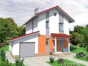 проект будинку з цегли з гаражем