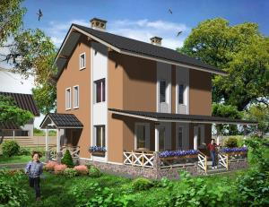 проект двоповерхового будинку з цегли