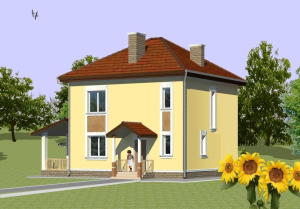 Готовий проект будинку Чайка 2, проекти міні котеджів від AkvilonPro