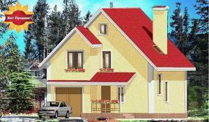 проекти будинків з мансардою та гаражем - Анна