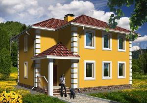 Проект двоквартирного каркасного будинку - Кульбаба