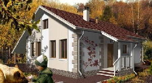 Проект мансардного коттеджа Клен 3, Проекты современных домов с мансардой AkvilonPro