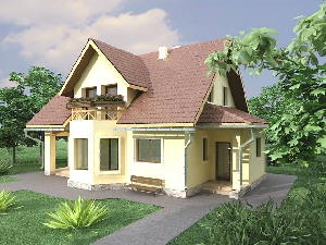  Проект дома с облицовкой кирпичем Март. Проекты домов под ключ   