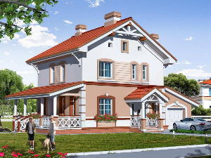 Проект будинку з гаражем Ластівка 2. Проекти будинків AkvilonPro