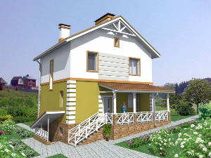 Проект дома с подвалом Лаванда. Проекты домов с подвалом от AkvilonPro