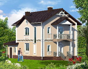 Эскизный проект дома с гаражом. Проекты домов от AkvilonPro 