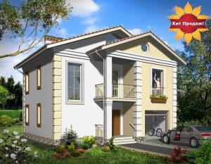 проект двухэтажного дома с гаржом Панна