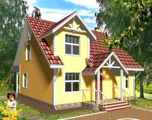 Проект каркасного будинку з мансардою - Андрій