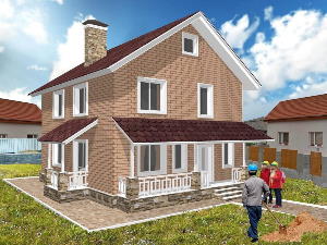 Проекты дачных домов. Дом более 100 м2 от AkvilonPro 