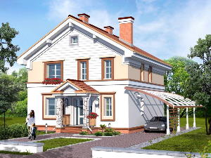 Проект дома из газобетона Ирис 9. Проекты домов украина