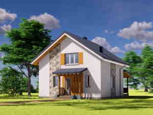 проект мансардного будинку&nbsp;до 150 м 