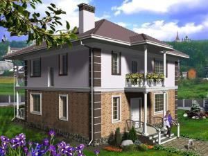 проект двоповерхового будинку 10 на 10 Ірис 2