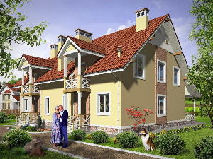 Проєкт будинку Щасливчик 3. Проекти будинків Київ від AkvilonPro