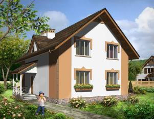 проект приватного будинку з чотирма спальнями