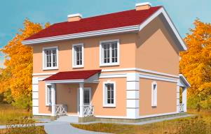 проект двоповерхового будинку з терасою