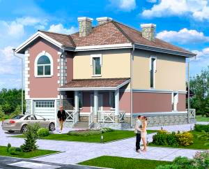 проекти двоповерхових будинків з гаражем Діана 2
