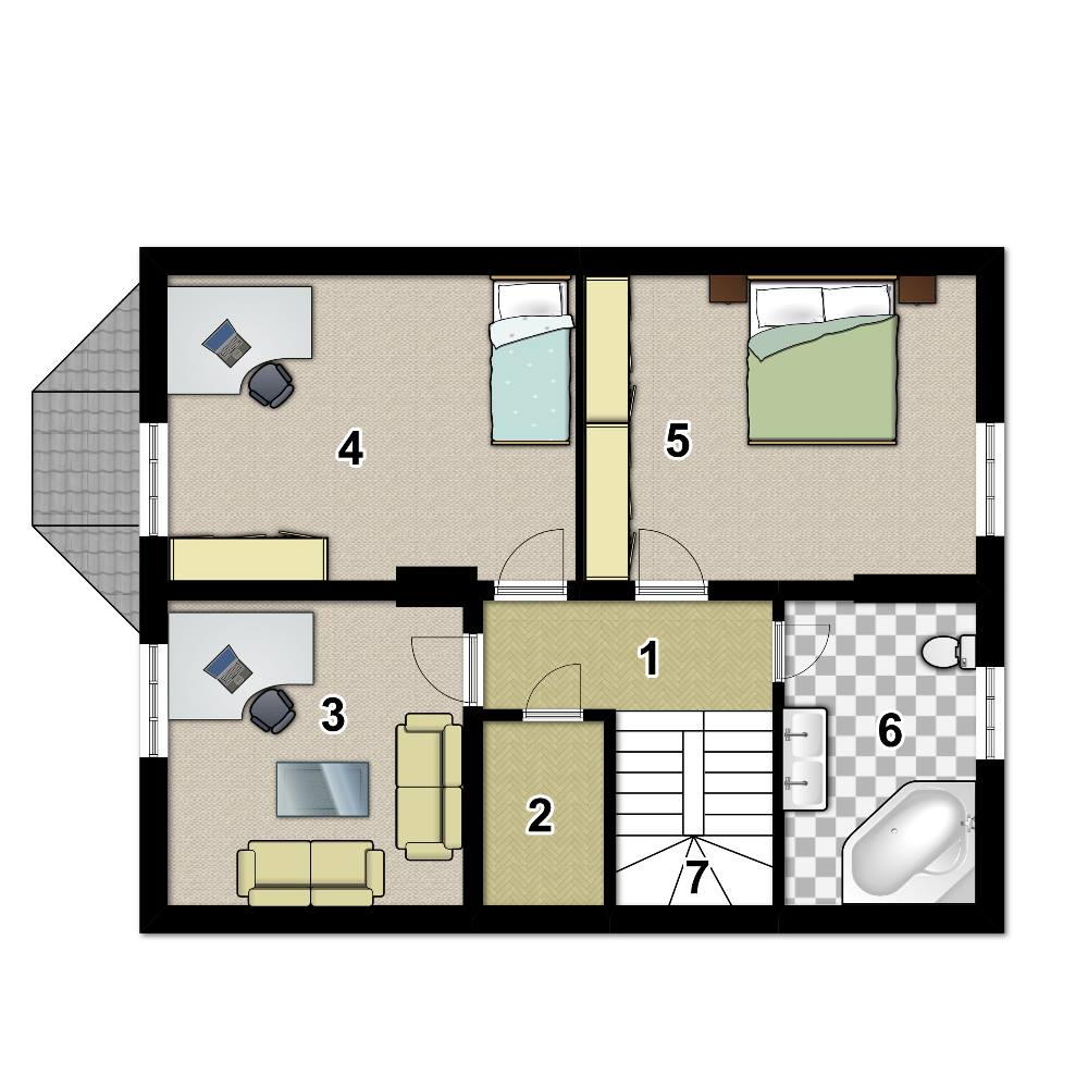 план 2го поверху будинку