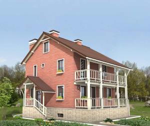  Сучасні проекти будинків з балконом від AkvilonPro