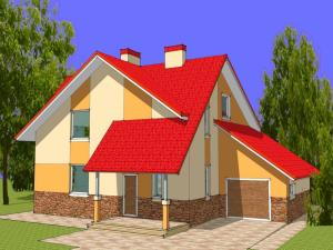 проект гарного будинку з мансардою 