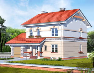 готовий проект будинку з гаражем Купава 2