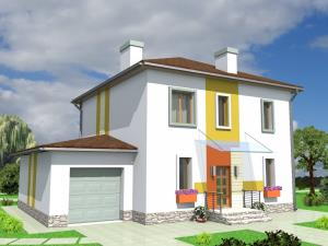 проект енергоефективного будинку з гаражем