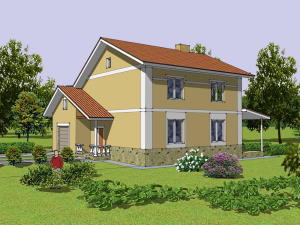 проект дома с гаражом и террасой - Марьянка