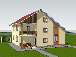 Проекты домов для двух семей от AkvilonPro. Двухквартирный дом проектов Рукавичка