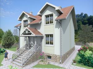 проект приватного будинку з чотирма спальнями