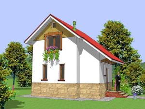 Проект дачного будинку ''Дачка 2'' 52 м2