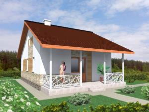 проект одноповерхового будинку з газобетону Мілона 3