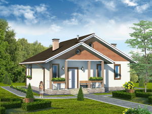 архитектурный проект одноэтажного дома Лимон