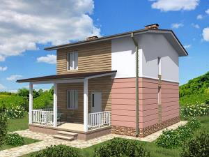 Проекти будинків 7х8, проект двоповерхового будинку Агата