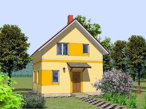 Проект каркасного будинку з мансардою Удача 3