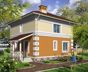 проект двоповерхового будинку з трьома спальнями Равлик