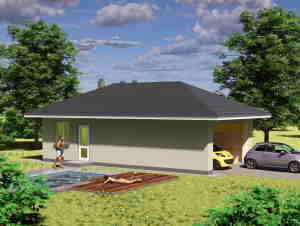 Проект лазні з гаражем на два авто - Банька 2