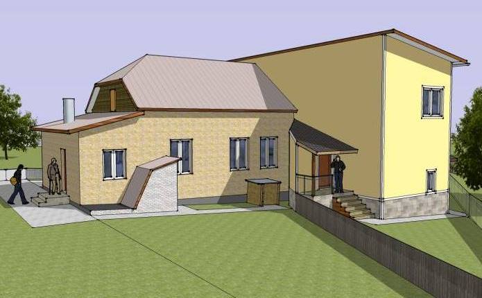 вид со стороны входа в дом