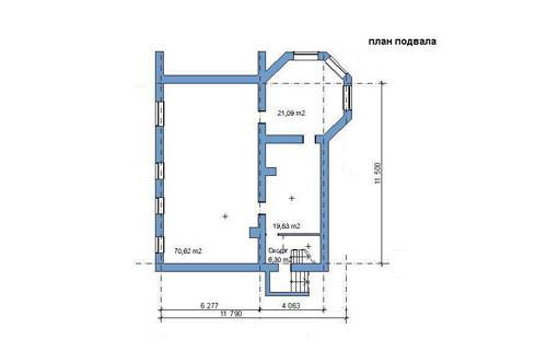 План підвалу після реконструкції