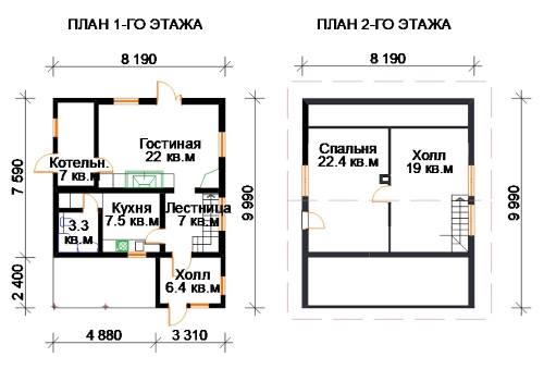 Плани існуючого будинку.
