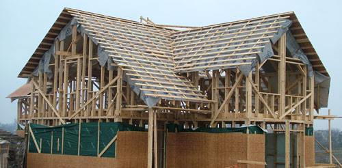 Обшивка стін OSB. Будинок в с.Глеваха, 2008 р