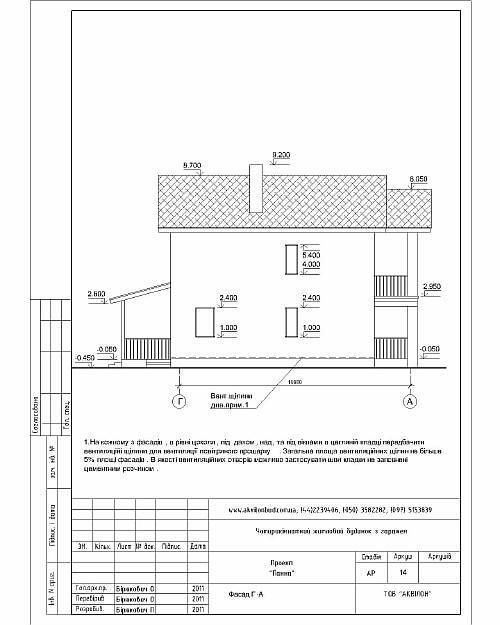 проект боковой фасад