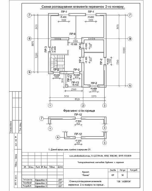 схема перемичок другого поверху