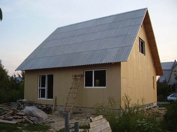 будівництво дерев'яних каркасних будинків. Фасад закінчений