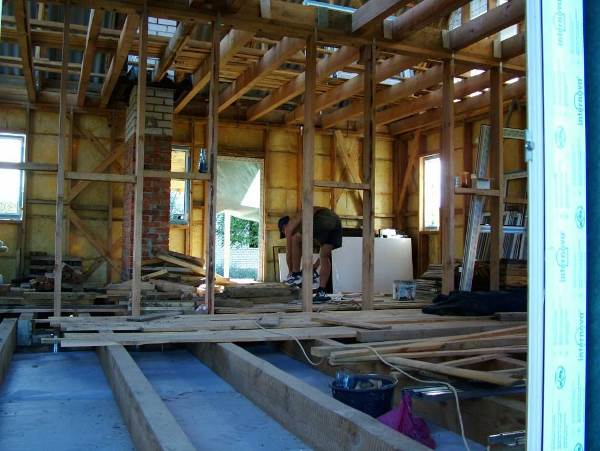 каркасне будівництво будинків. Перекриття 1-го поверху