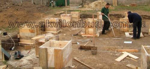 споруда дерев'яного будинку. виготовлення опалубки