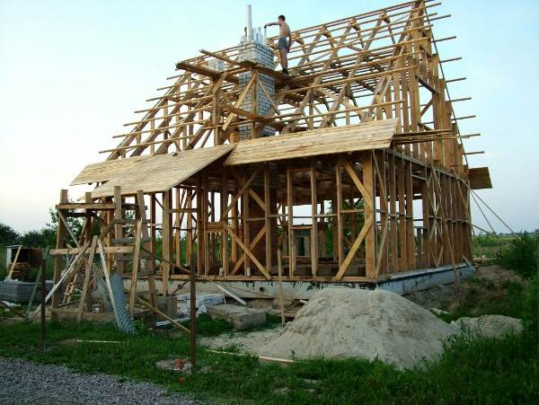 поетапне будівництво каркасного будинку фото