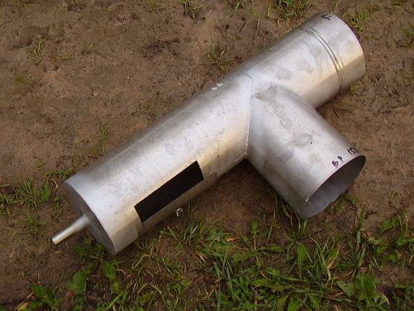 Трійник для димової труби з конденсатовідвідників