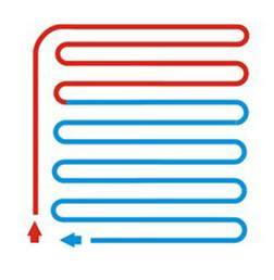 монтаж теплих водяних підлог змійкою